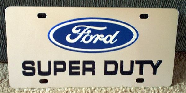 Ford Super Duty vanity license plate car tag